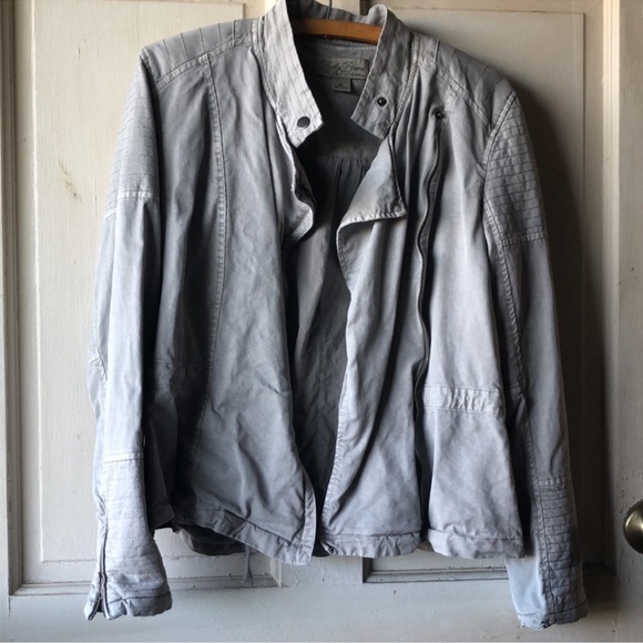 Lucky Brand gray moto jacket - Picture 2 of 7